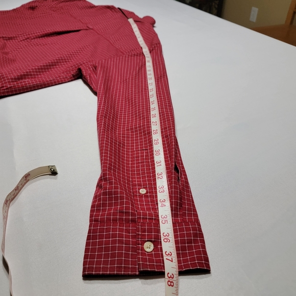 Chaps Easy Care Red & White Button Down Shirt Men's Size XXL - Picture 8 of 15